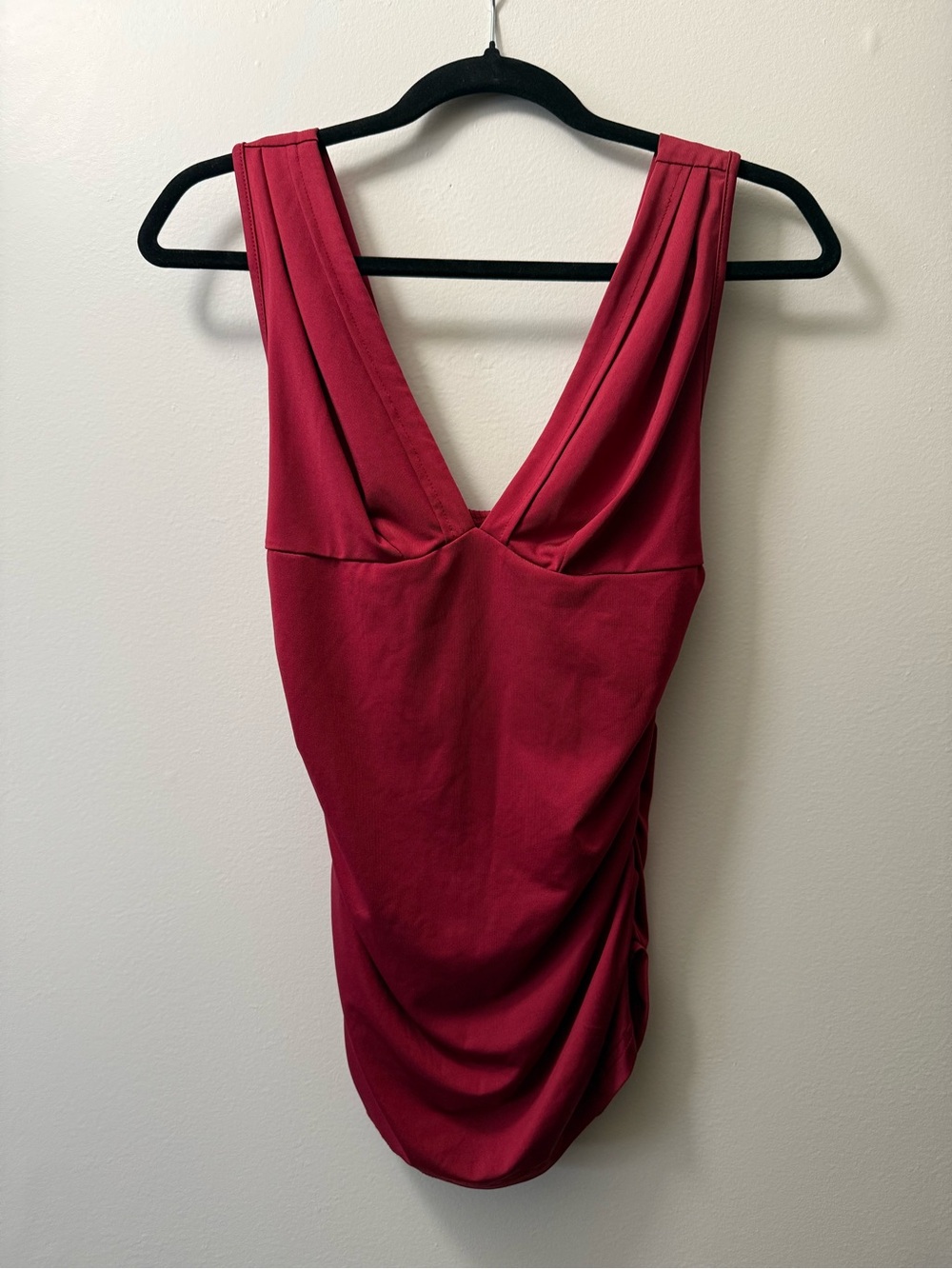 SHEIN Deep V Red Tank Top
